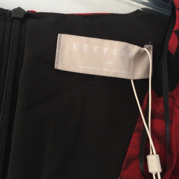 NWT FIND YOU BLACK FLORAL PRINT RUCHED DRESS XS - Picture 5 of 5